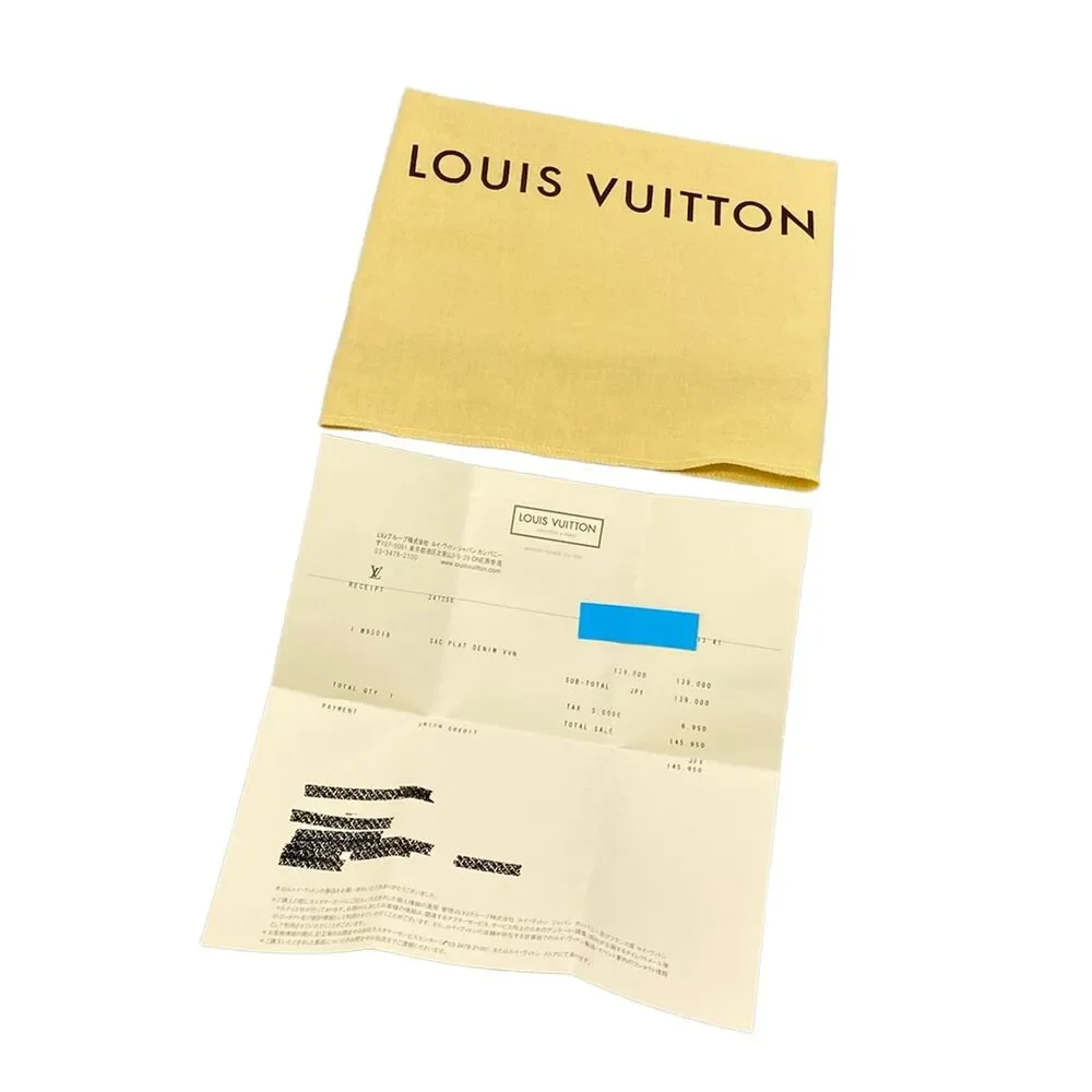 Louis Vuitton Flat Shopper Monogram Denim Handbag M95018